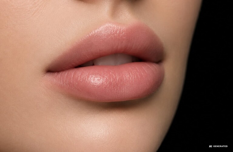 Lippen aufspritzen – Nahaufnahme voller Lippen